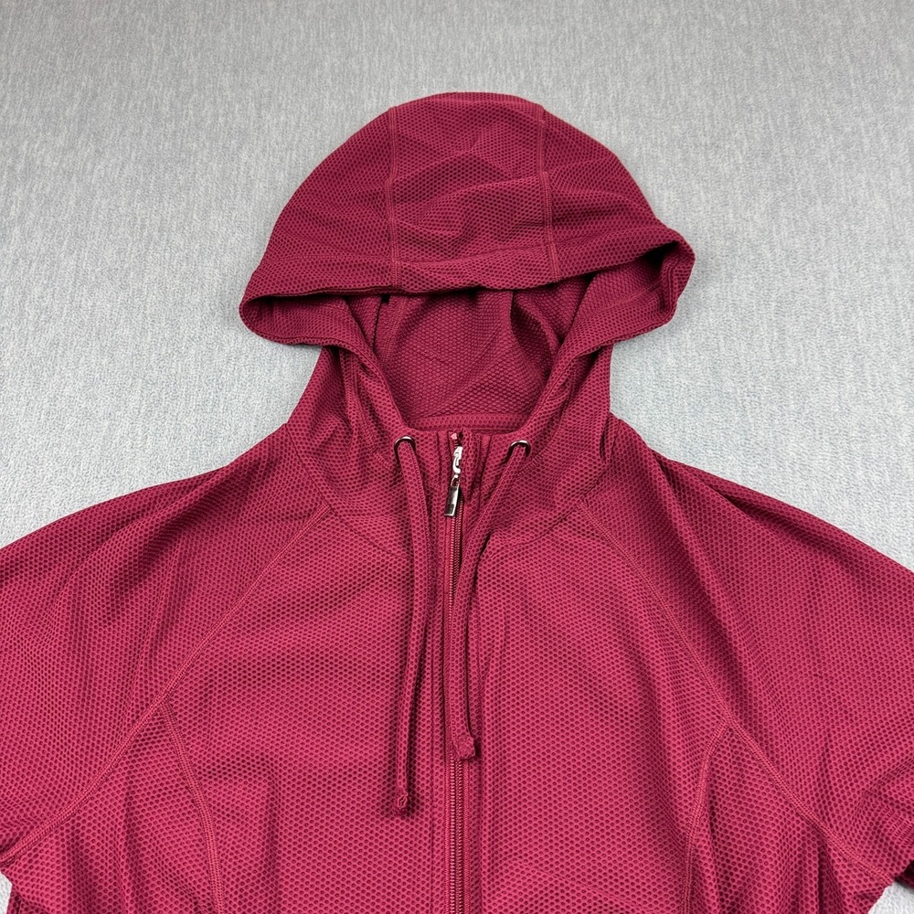 Torrid Active Hoodie Womens 00 Red Waffle Knit Full Zip Sweatshirt Active Gym - Picture 2 of 9